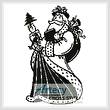 cross stitch pattern Victorian Santa