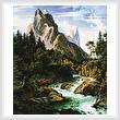 cross stitch pattern The Wetterhorn with the Reichenbachtal