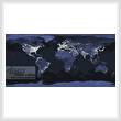 cross stitch pattern Whole Earth at Night Panorama