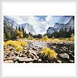 cross stitch pattern Yosemite Valley Photo