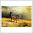 cross stitch pattern Deer in a Field