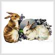 cross stitch pattern Easter Bunnies