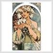 cross stitch pattern Flowers by Mucha