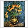 cross stitch pattern Fritillaries in a Copper Vase
