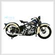 cross stitch pattern 1936 Harley Davidson Knucklehead