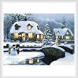 cross stitch pattern Christmas Cottage