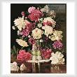 cross stitch pattern Peonies