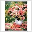 cross stitch pattern Peach Roses