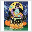 cross stitch pattern Witches Brew