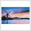 cross stitch pattern Windmill at Dawn