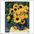 cross stitch pattern Yellow Country Flowers