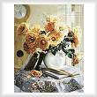 cross stitch pattern Yellow Roses Painting