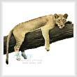 cross stitch pattern Lazy Lioness