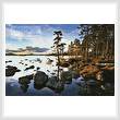cross stitch pattern Lake Sunrise