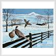 cross stitch pattern Pheasants in Winter