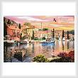 cross stitch pattern Harbour Sunset