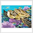 cross stitch pattern Young Green Sea Turtle