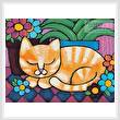 cross stitch pattern Orange Tabby Cat