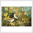 cross stitch pattern Sparrows in a Field