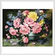 cross stitch pattern Roses and Delphinium