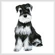 cross stitch pattern Silver Schnauzer