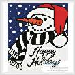 cross stitch pattern Snowman Greeting