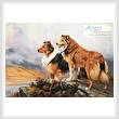 cross stitch pattern Two Collies Above a Lake