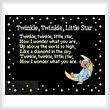 cross stitch pattern Twinkle Twinkle