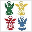 cross stitch pattern Angel Silhouettes