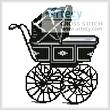 cross stitch pattern Antique Pram