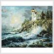 cross stitch pattern Bass Harbor Lighthouse