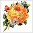 cross stitch pattern Antique Yellow Rose 2