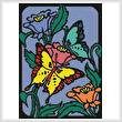 cross stitch pattern Butterflies and Flowers