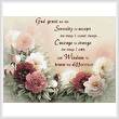 cross stitch pattern Floral Serenity Prayer