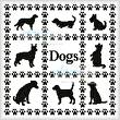 cross stitch pattern Dog Sampler