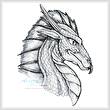 cross stitch pattern Dragon Head