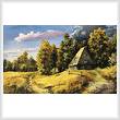 cross stitch pattern Farm in the Autumn