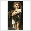 cross stitch pattern Girl Holding Flowers