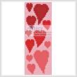 cross stitch pattern Heart Bookmark
