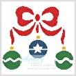 cross stitch pattern Ornaments and Bow