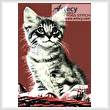 cross stitch pattern Kitten in Red