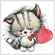 cross stitch pattern Kitty Heart