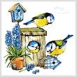 cross stitch pattern Birdhouse Beauties