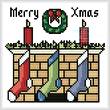 cross stitch pattern Little Christmas Fireplace
