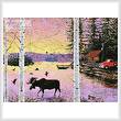 cross stitch pattern Moose Lake