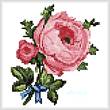 cross stitch pattern Mini Blue Ribbon Rose