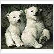 cross stitch pattern Mini Polar Bear Cubs 2