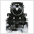 cross stitch pattern Mini Vintage Train