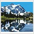 cross stitch pattern Mini Snow Capped Mountains