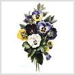 cross stitch pattern Pansy Bouquet